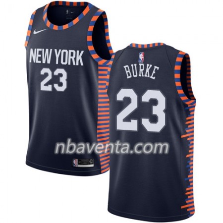 Camiseta Hombre New York Knicks Trey Burke 23 2018-19 Nike City Edition Navy Swingman